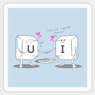 U & I Sticker